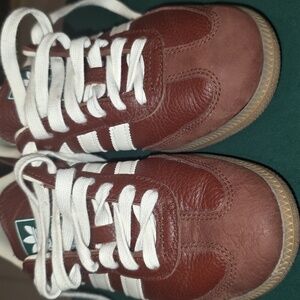 Adidas Brown and Cream Sneakers Samba